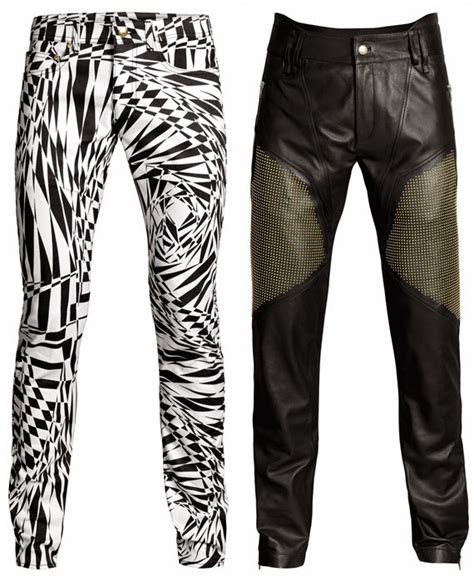 versace pvc pants|versace leather pants men's.